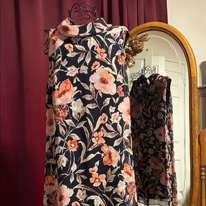 NorthStyle Floral Sleeveless Dress - Black and Pink